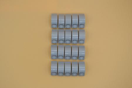 LEGO 20 x Bogen neuhell grau Light Bluish Gray Brick 1x2x1 1/3 Curved Top 6091