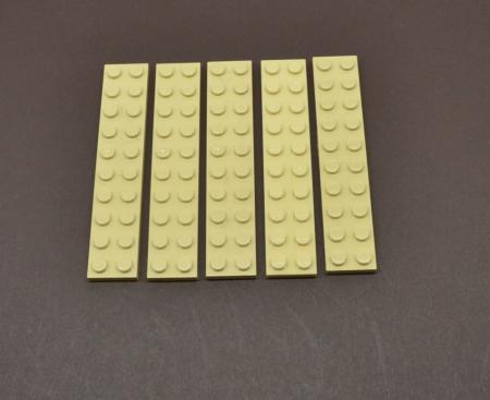 LEGO 5 x Basisplatte beige Tan Plate 2x10 3832 4249019