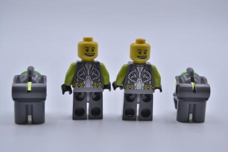 LEGO 2 x Figur Minifigur Minifigures Taucher Atlantis Diver 2 Bobby atl002a