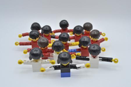 LEGO 14 x alte Großkopf Figuren Kopfbedeckung Classic rot schwarz weiß vintage
