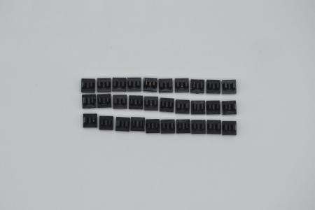 LEGO 30 x Platte mit Greifer schwarz Black Tile Modified 1x1 with Clip 2555