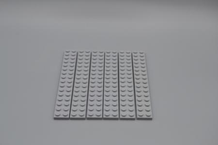 LEGO 6 x Basisplatte neuhell grau Light Bluish Gray Basic Plate 2x16 4282