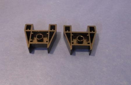 LEGO 2 x Keilstein schwarz Black Wedge 3x4 without Stud Notches 2399