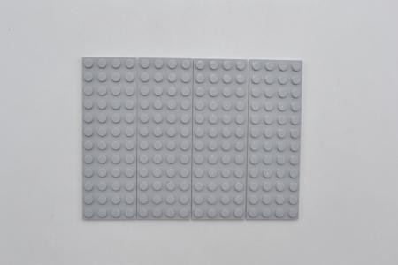 LEGO 4 x Basisplatte Grundplatte neuhell grau Light Bluish Gray Plate 4x12 3029