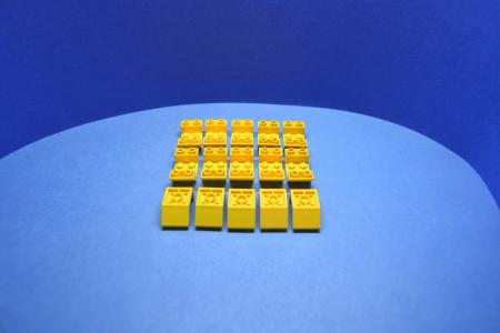 LEGO 15 x SchrÃ¤gstein Wanne gelb Yellow Slope Inverted 45 4x2 Double 4871