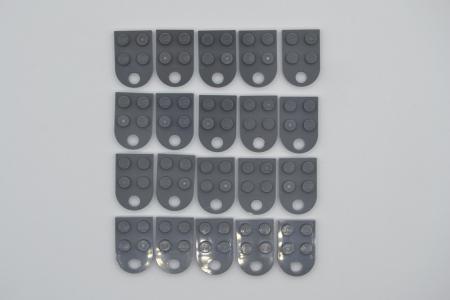 LEGO 20 x AnhÃ¤ngerplatten neues dunkelgrau Dark Bluish Gray Plate 3x2 Hole 3176