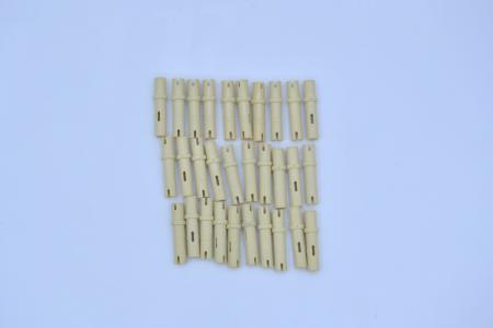 LEGO 30 x Verbinder lang beige Tan Technic Pin 3L without Friction Ridges 32556