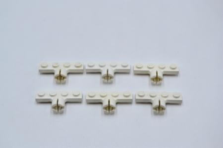 LEGO 6 x Kupplung weiÃŸ White Plate Modified 1x4 Tow Ball Socket Short 8mm 3183b