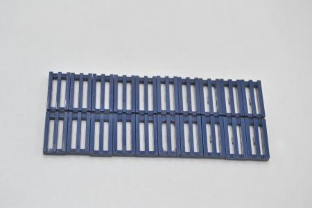 LEGO 20 x Gitterfliese dunkelblau Dark Blue Tile 1x2 Grille Bottom Groove 2412b