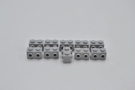 LEGO 10 x Snot Konverter neuhell grau Light Bluish Gray Brick Modified 1x2 52107