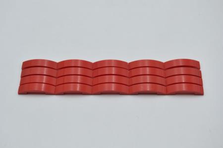 LEGO 20 x Dachstein Bogen rot Red Slope Curved 4x1 Double 93273