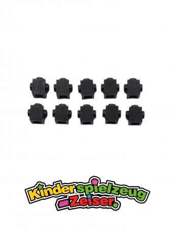 LEGO 10 x Konverter schwarz Black Brick Modified 1x1 Studs on 2 Sides 47905