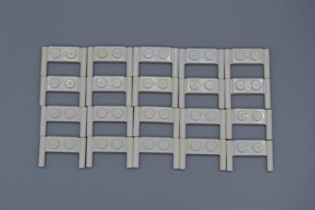 LEGO 20 x Platte Griff Stange weiÃŸ White Plate Modified 1x2 Bar Handles 3839b