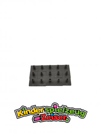 LEGO 15 x Fliese Platte mit Pin alt dunkelgrau Dark Gray Tile 2x2 with Pin 2460