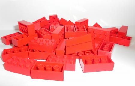 LEGO 50 x Basisstein 2x4 rot red basic brick 3001 300121