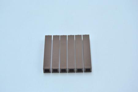 LEGO 6 x StÃ¼tze offen alt braun Brown Brick 1x1x5 Blocked Open Stud 2453a