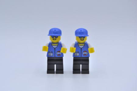 LEGO 2 x Figur Minifigur KÃ¼stenwache res008 Coast Guard aus Set 6435 6437