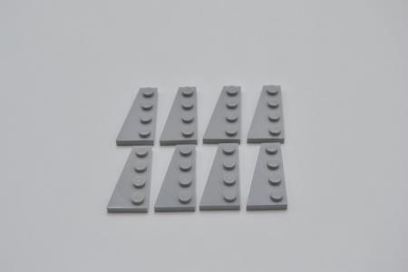 LEGO 8 x FlÃ¼gelplatte links neuhell grau Light Bluish Gray 4x2 Left 41770