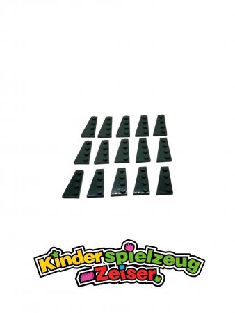 LEGO 15 x FlÃ¼gelplatte links dunkelgrÃ¼n Dark Green Wedge Plate 4x2 Left 41770