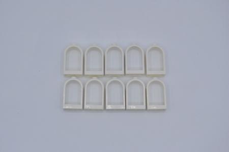 LEGO 10 x Bogenfenster weiÃŸ White Window 1x2x2 2/3 with Rounded Top 30044