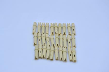 LEGO 30 x Verbinder lang beige Tan Technic Pin 3L without Friction Ridges 32556