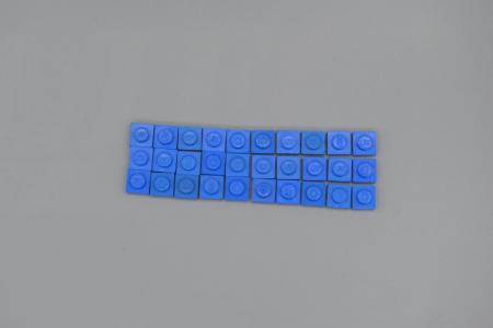 LEGO 30 x Basisplatte 1x1 blau blue basic plate 3024 302423