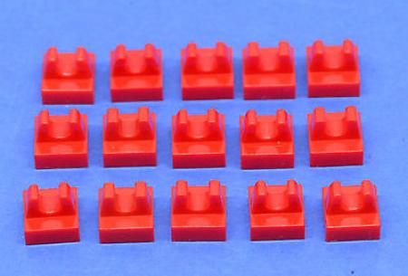 LEGO 15 x Technic Eisenbahn Platten 1x1 mit Greifer Clip rot red clip 2555