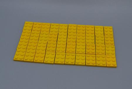 LEGO 40 x Basisplatte 2x3 gelb yellow basic plate 3021 302124