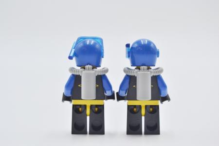 LEGO 2 x Figur Minifigur Minifigures Fahrer blau Extreme Team Blue Diver ext014 