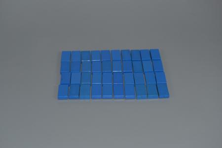 LEGO 40 x Kachel Fliese mit Rille blau Blue Tile 1x2 with Groove 3069b