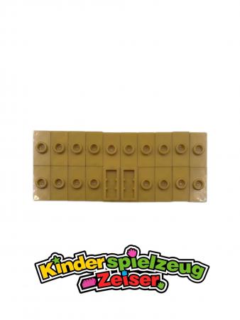 LEGO 20 x Fliese mit Noppe Pearl Gold Plate Modified 1x2 w. 1 Stud Groove 15573