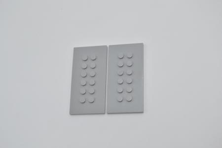 LEGO 2 x Platte Noppe neuhell grau Light Bluish Gray Plate Studs Center 4x8 6576