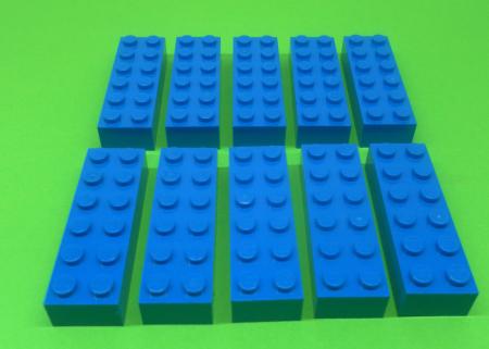 LEGO 10 x Basisstein 2x6 blau blue basic brick 2456 245623 4181139