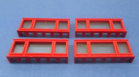 LEGO 4 x Fenster lange Fensterbank rot 1x6x2 old red window long board 645bc01 