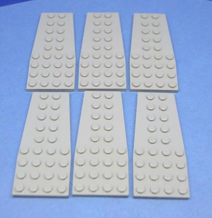 LEGO 6 x FlÃ¼gelplatte althell grau Light Gray Wedge Plate 4x9 without Stud 2413