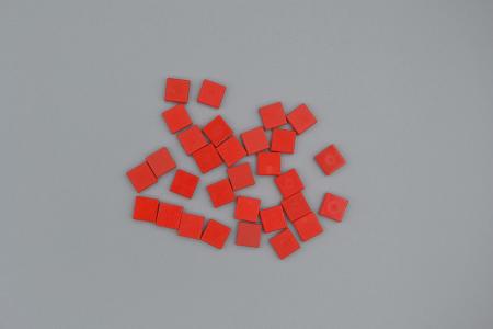 LEGO 30 x Fliese mit Rille rot Red Tile 1x1 with Groove 3070