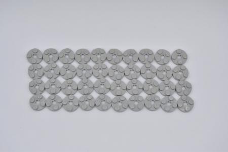 LEGO 40 x Platte rund althell grau Light Gray Plate Round 2x2 Axle Hole 4032