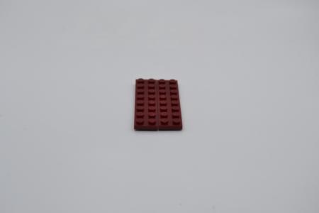 LEGO 2 x Basisplatte dunkelrot Dark Red Basic Plate 2x8 3034 4163456