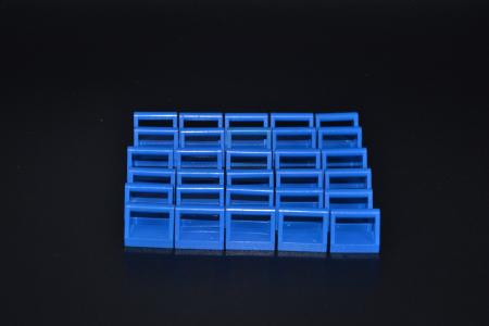 LEGO 30 x Bügel Fliese 1x2 mit Griff blau blue slab with handle 2432 243223