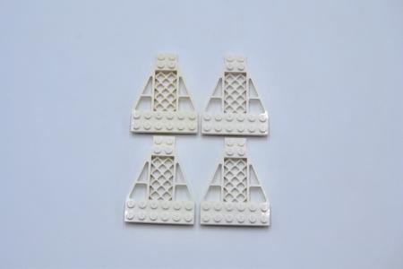 LEGO 4 x FlÃ¼gelplatte Gitter weiÃŸ White Wedge 8x6x2/3 Space 30036