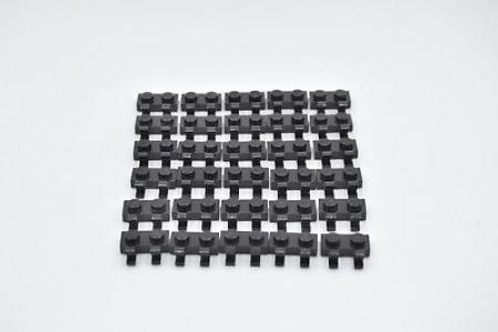 LEGO 30 x Platte 1x2 mit 2 Clips schwarz plate with two clips black 60470