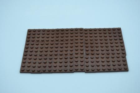 LEGO 30 x Basisplatte 2x4 rotbraun reddish brown basic plate 3020 4211186