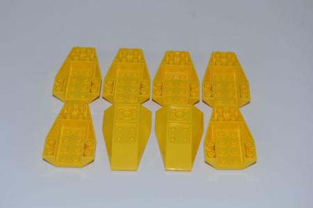 LEGO 8 x Keilstein gelb Yellow Wedge 6x4 Triple Inverted Curved 43713