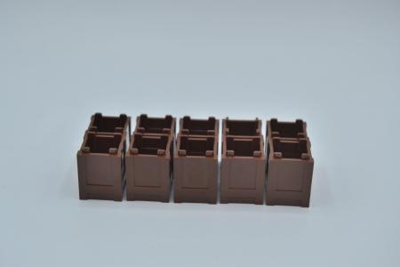 LEGO 10 x Kiste rotbraun Reddish Brown Container Box 2x2x2 Top Opening 61780