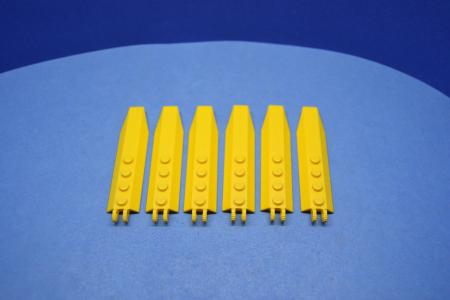 LEGO 6 x Propeller gelb Yellow Hinge Plate 1x8 Rounded Plate Underside 30407