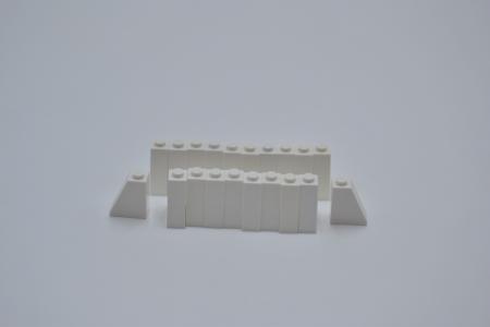 LEGO 20 x SchrÃ¤gstein weiÃŸ white roof tile 2x1x2 60481 4515370