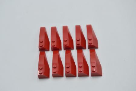 LEGO 10 x Keilstein FlÃ¼gel schrÃ¤g rechts rot Red Wedge 6x2 Right 41747
