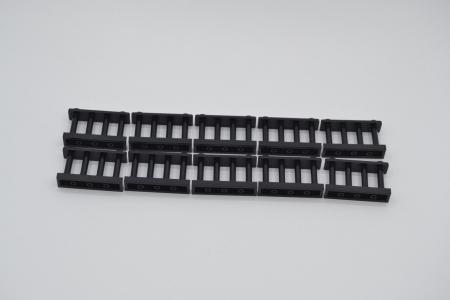 LEGO 10 x Spindelzaun Zaun 1x4x2 schwarz black fence w. knobs 30055