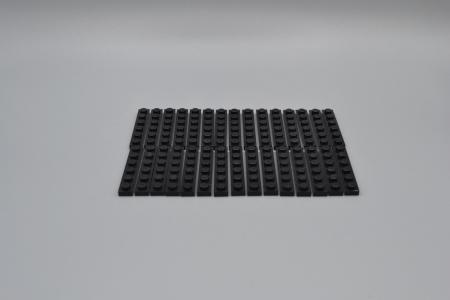 LEGO 30 x Basisplatte Bauplatte schwarz Black Plate 1x6 3666 366626