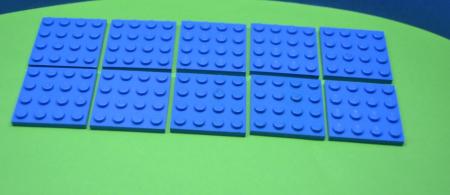 LEGO 10 x Basisplatte 4x4 blau blue basic plate 3031 303123 4243815